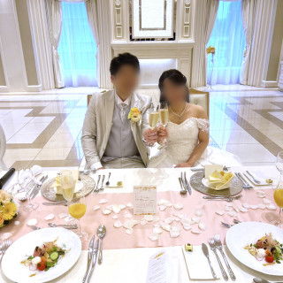 披露宴の乾杯写真