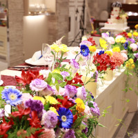 推しグループの花を使ってもらった