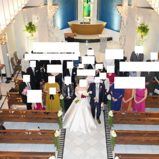チャペル内での集合写真