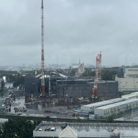 披露宴会場から見えるディズニーランド側の景色