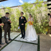 挙式終了後、フラワーシャワー開始前