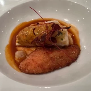 スズキとオマール海老のロースト