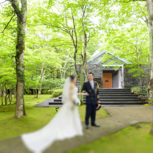 新緑が美しい中庭|727379さんの旧軽井沢KIKYOキュリオ・コレクションbyヒルトン(元:旧軽井沢ホテル)の写真(2496345)