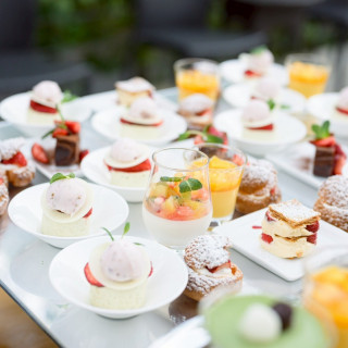 ガーデンでのデザートビュッフェ