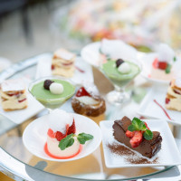 ガーデンでのデザートビュッフェ