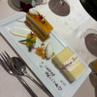 指定して家族にメッセージ付きのデザートを提供できました