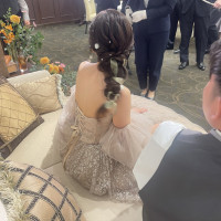 新婦のヘアスタイル。