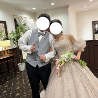 再入場前。ドレスやタキシードは持ち込みNGでした。