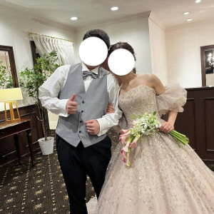 再入場前。ドレスやタキシードは持ち込みNGでした。|728191さんの定禅寺ガーデンヒルズ迎賓館/FIVESTAR WEDDINGの写真(2590633)