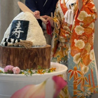 おにぎり入刀では特大おにぎりを作って下さいました