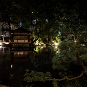 陽が沈んでも美しい庭園（挙式会場）|728371さんの浮月楼の写真(2312789)