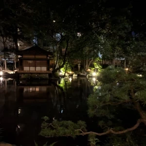 陽が沈んでも美しい庭園（挙式会場）|728371さんの浮月楼の写真(2312789)