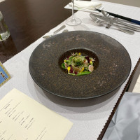 前菜　ポン酢ジュレと塩昆布のアクセント
