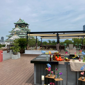 テラスで大阪城を眺めながら、お酒を飲むことができるのは最高|728517さんのTHE LANDMARK SQUARE OSAKA(ザ ランドマークスクエア オオサカ)の写真(2504480)