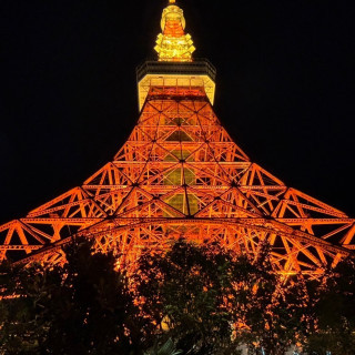 披露宴会場のガーデンから見える東京タワー