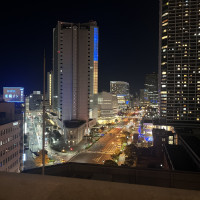 屋上階から見える夜景