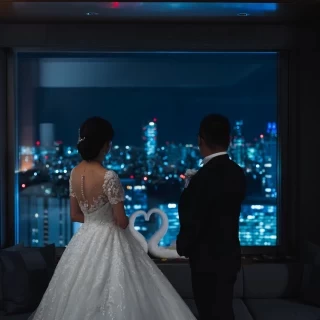 部屋からの夜景