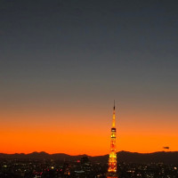 披露宴開始頃の夜景　東京タワー