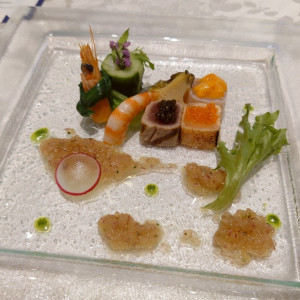 美しい前菜|729254さんのアルカンシエル横浜 luxemariage（アルカンシエルグループ）の写真(2470195)