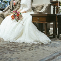 ウェディングドレスブーケ