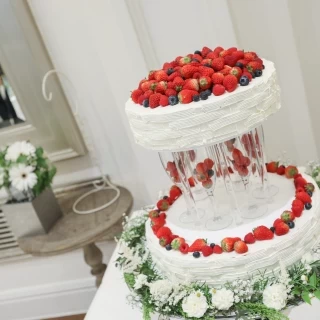 ケーキはたくさんの種類から選びました。