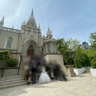 チャペル前で集合写真が撮れます