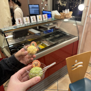 庭にジェラート屋さんがあり、みんなに食べてもらえる！|729609さんのピアザ ララ ルーチェの写真(2320459)