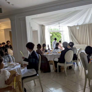 再入場。ガーデンから入場|729816さんのア・ラ・モードパレ＆ザ・リゾート（A LA MODE PALAIS＆THE RESORT）の写真(2455584)