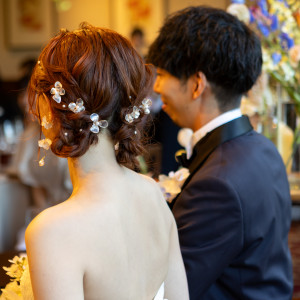 理想のヘアアレンジにしてくださいました|729897さんのザ・ガーデンオリエンタル・大阪の写真(2323388)
