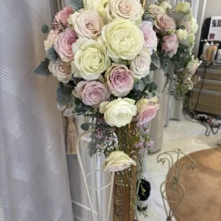 希望通りのカラーリングでブーケを作ってもらいました。