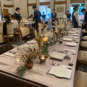 披露宴会場ゲストテーブル|730111さんの奈良ホテルの写真(2324156)