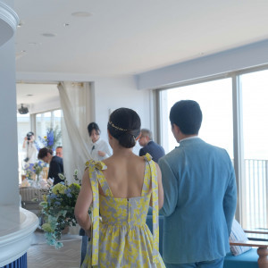 披露宴入場|730273さんのTHE HARBOR TERRACE（ザ ハーバー テラス）の写真(2434468)