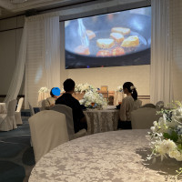 披露宴会場にもなる試食会場