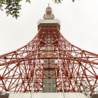 会場から見上げる東京タワーです