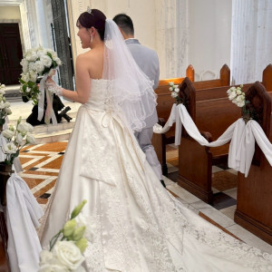 ウェディングドレス(チャペル)|731049さんの百花籠(ひゃっかろう)- Neo Japanesque Wedding -の写真(2532486)