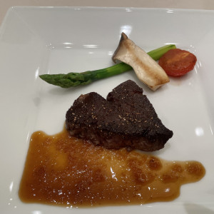 やわらかいお肉|731082さんのロックハート城ウエディングの写真(2361390)