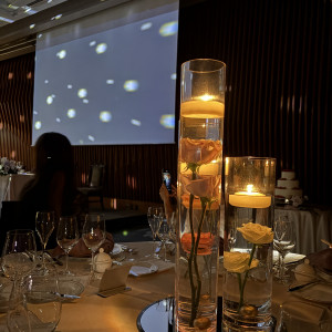 水中戦には蝋燭が浮いていて暗転すると綺麗です。|731147さんの東京會舘の写真(2539709)