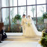 祭壇、バージンロードのみ装花希望。ブーケの花は希望しました。