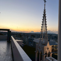 披露宴会場のルーフトップから見た景色