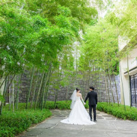 竹林のガーデンでの写真撮影