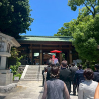 参進の儀で東郷神社に向かっているところ