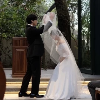 人前式で、お互いに誓いの手紙を読み合いました。