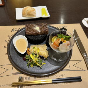 試食の際の料理です。|731683さんのラグナスイート名古屋 ホテル＆ウェディング（営業終了）の写真(2335849)