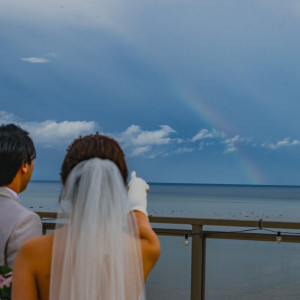 テラスにて　雨が上がり虹がでました|731723さんのAT TERRACE ninomiyaの写真(2481602)