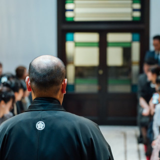 挙式の様子。新婦入場直前