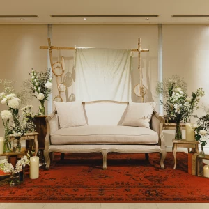 白のお花と緑で飾ってもらいました。|731771さんのMaison de Forest（メゾン・ド・フォレスト）の写真(2336795)