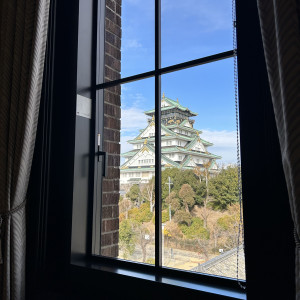 披露宴会場から見える大阪城|731895さんのTHE LANDMARK SQUARE OSAKA（ザ ランドマークスクエア オオサカ）の写真(2337296)