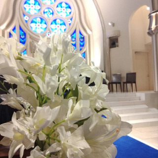 挙式会場のゲスト側から見た風景です