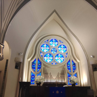 挙式会場のゲスト側から見た時の風景です