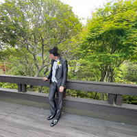 テラスでの写真撮影
